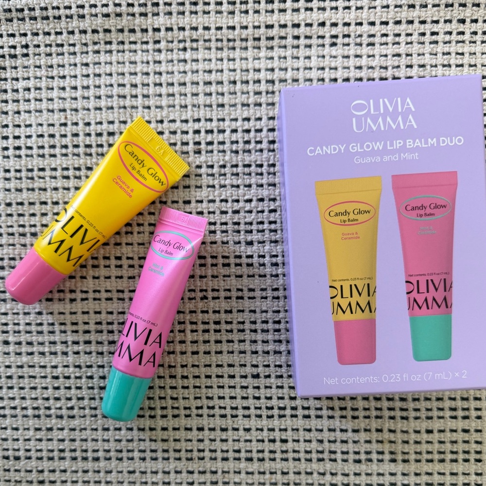 Oliviaumma Candy Glow Lip Balm Duo - Guava and Mint